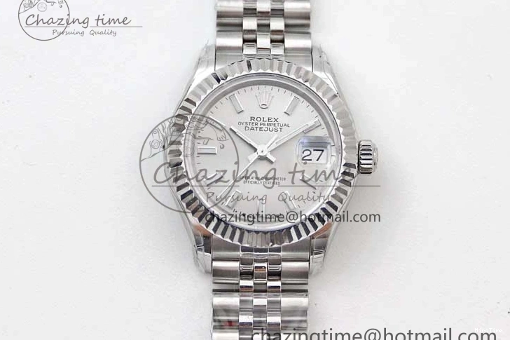 MiroTime 0103 Lady DateJust 28 SS TWF 1:1 Best Edition 904L Steel Silver Dial on President Bracelet NH Stylish 2178